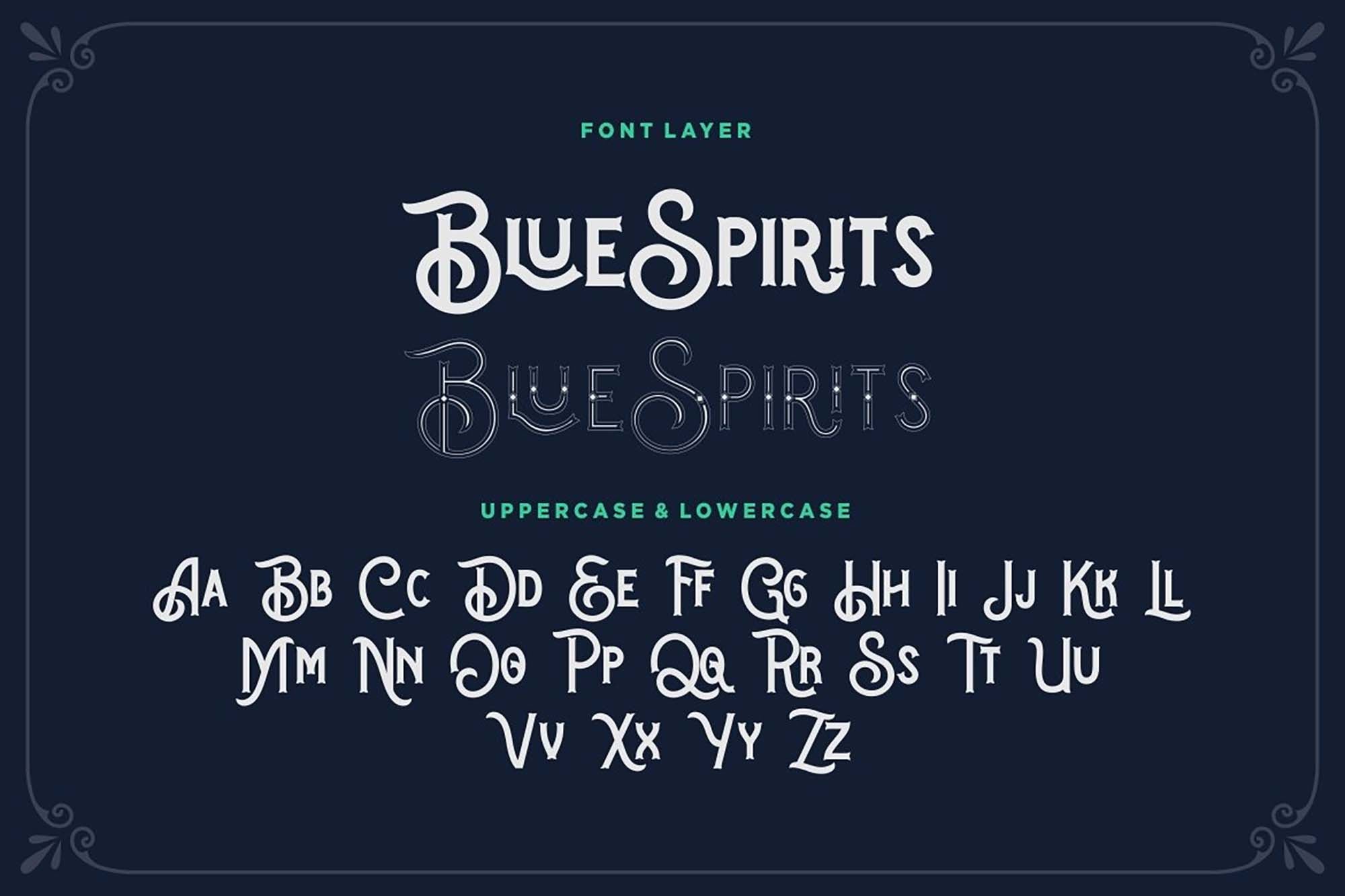 Blue Spirits Display Font